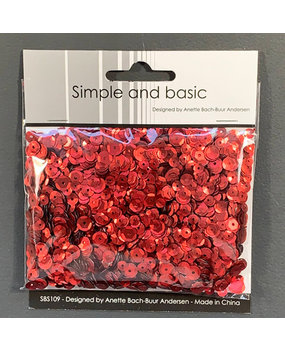 Simple and Basic Red Sequin Mix (SBS109) (OUTLET)