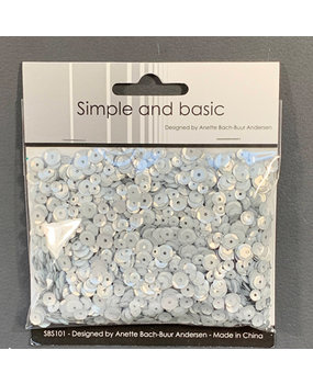 Simple and Basic Silver Sequin Mix (SBS101) (OUTLET)