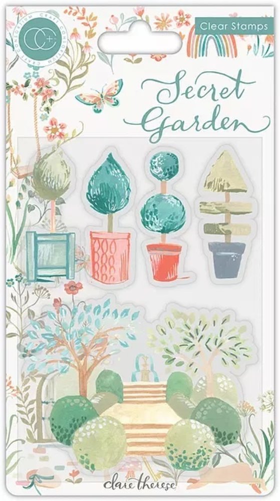Craft Consortium Secret Garden Topiary Clear Stamps (CCSTMP061) (DISCONTINUED)