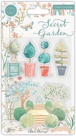 Craft Consortium Secret Garden Topiary Clear Stamps (CCSTMP061) (DISCONTINUED)