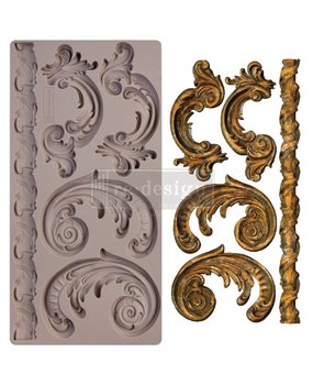 Re-Design with Prima Lilian Scrolls 5x10 Inch Mould (654603)