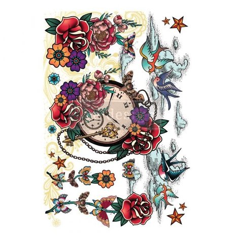 Re-Design with Prima Inked Flash 24x35 Inch Decor Transfers (652265) (DISCONTINUED)