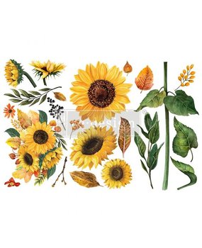 Re-Design with Prima Sunflower Afternoon 6x12 Inch Decor Transfers (653491) (DISCONTINUED)