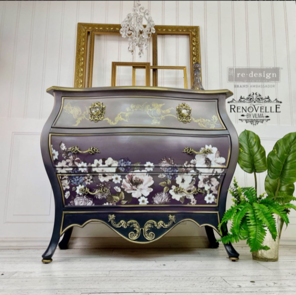 Re-Design with Prima Decor Clear Stamps 12x12 Inch Distressed Floral Prints (652661) (DISCONTINUED)
