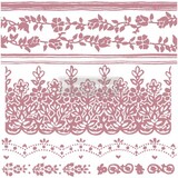 Re-Design with Prima Decor Clear Stamps 12x12 Inch Floral Borders (652630) (DISCONTINUED)