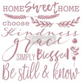 Re-Design with Prima Decor Clear Stamps 12x12 Inch Inspired Words (652654) (DISCONTINUED)
