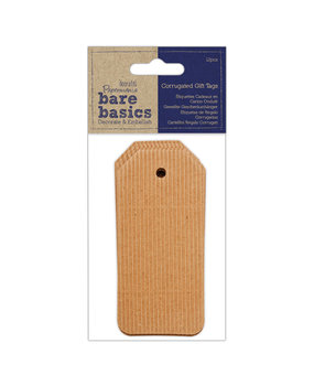 Papermania Bare Basics Corrugated Gift Tags (12pcs) (PMA 174324) (DISCONTINUED)
