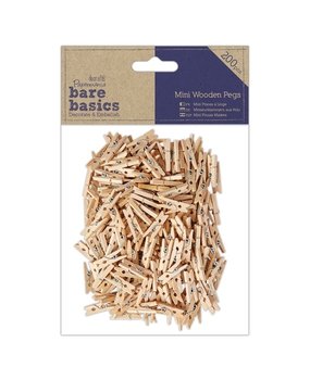 Papermania Bare Basics Mini Wooden Pegs (200pcs) (PMA 174626) (DISCONTINUED)