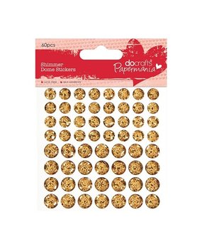 Papermania Shimmer Dome Stickers Gold (60pcs) (PMA 805904) (DISCONTINUED)