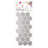 Papermania Capsule Geometric Neon Adhesive Mirror Shapes Hexagon (24pcs) (PMA 351701) (DISCONTINUED)
