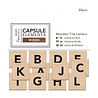 Papermania Capsule Elements Wood Wooden Tile Letters (30pcs) (PMA 174669) (DISCONTINUED)