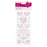 Papermania Glitter Dot Stickers Love Hearts (PMA 818205) (DISCONTINUED)