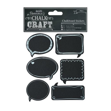 Papermania Chalkboard Stickers Speech Bubbles (24pcs) (PMA 355406) (DISCONTINUED)
