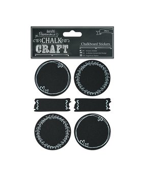 Papermania Chalkboard Stickers Doodle Circles (24pcs) (PMA 355408) (DISCONTINUED)