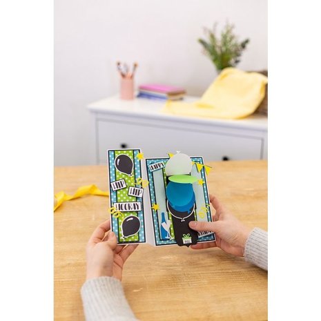 Gemini Hip Hip Hooray Stamp & Die (GEM-STD-SWF-HIP) (OUTLET)