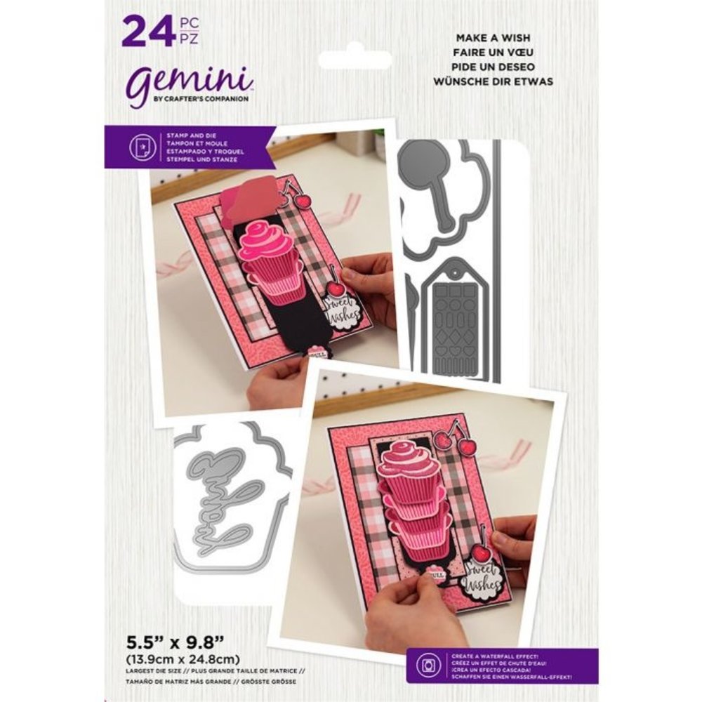 Gemini Make a Wish Stamp & Die (GEM-STD-SWF-MAW) (OUTLET)