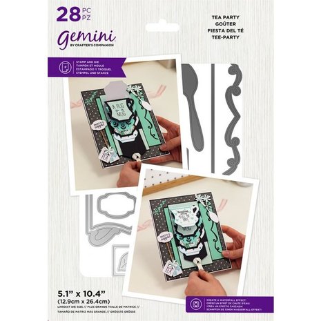 Gemini Tea Party Stamp & Die (GEM-STD-SWF-TPA) (DISCONTINUED)
