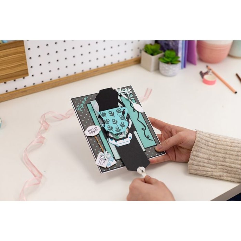 Gemini Tea Party Stamp & Die (GEM-STD-SWF-TPA) (OUTLET)