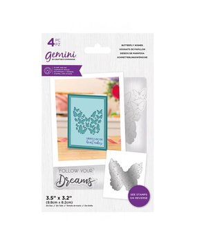 Gemini Butterfly Wishes Stamp & Die (GEM-STD-BUTW) (OUTLET)