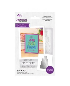 Gemini Celebration Cake Stamp &  Die (GEM-STD-CECA) (DISCONTINUED) Gemini Celebration Cake Stamp &  Die (GEM-STD-CECA) (DISCONTINUED)