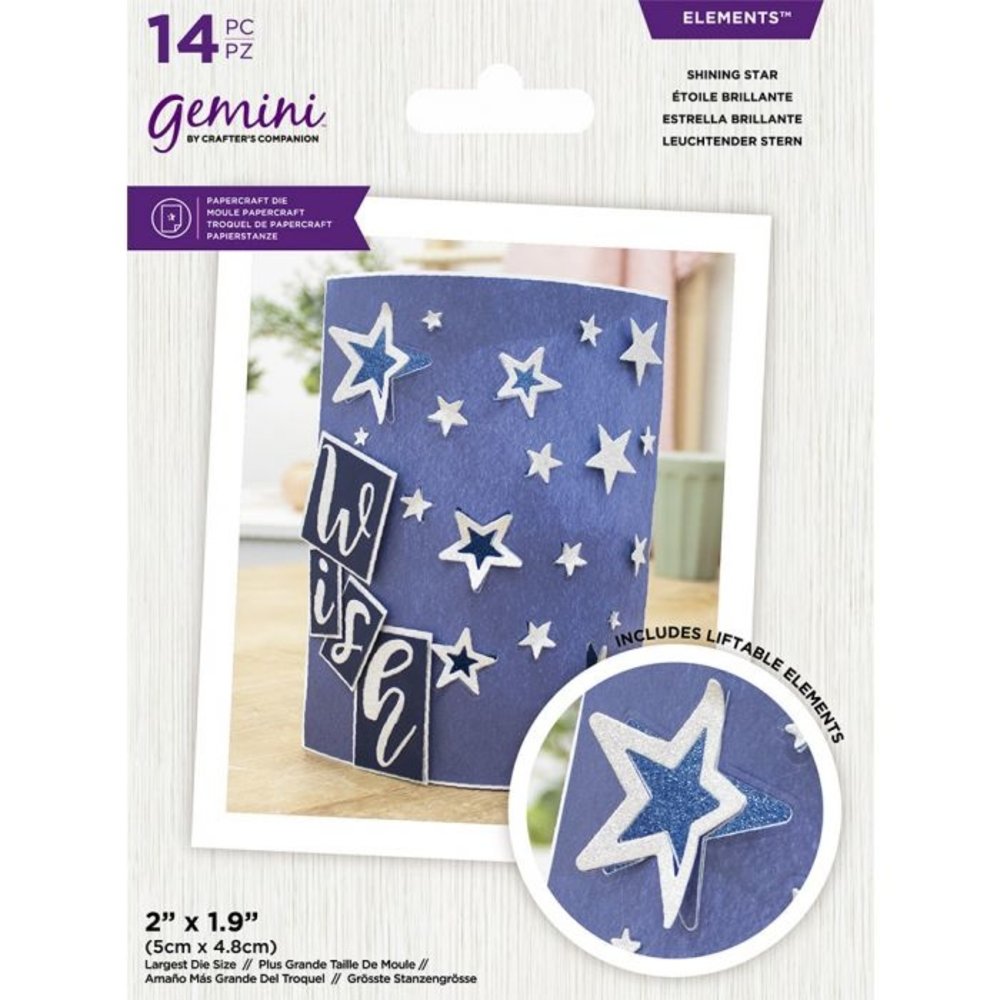 Gemini Lift'ables Shining Star Elements Dies (GEM-MD-ELE-LIFT-SS) (DISCONTINUED)