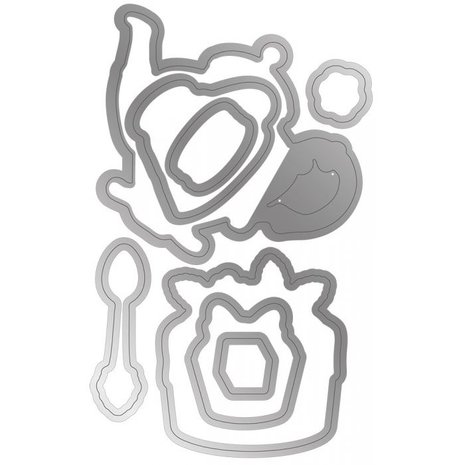 Crafter's Companion Garden Party Stamp & Die Time For Tea (S-GP-STD-TIMFT) (OUTLET)