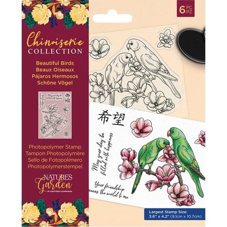 Chinoiserie Parrots Place Card Chinoiserie Parrots Place Card