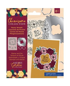 Crafter's Companion Chinoiserie Collection Stamp & Die Peony Wreath (NG-CHI-STD-PWRE) (OUTLET)