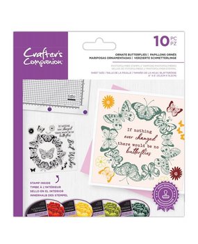 Crafter's Companion Ornate Butterflies Clear Stamps (CC-STP-ORBU) (OUTLET)