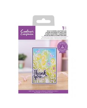 Crafter's Companion Wild Flowers & Butterflies Clear Stamps (CC-STP-WFAB) (OUTLET)