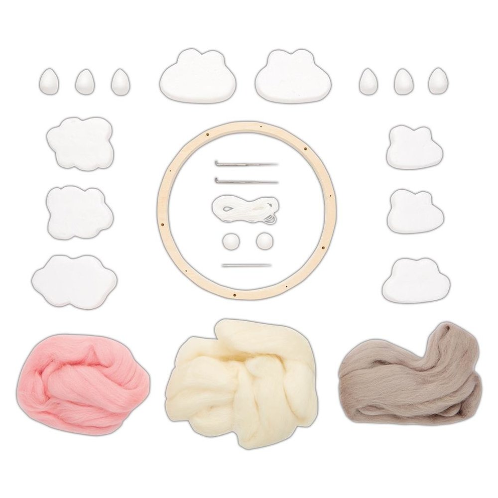 Simply Make Needle Felting Kit Weather Mobile (Pink) (DSM 106040) (OUTLET) Simply Make Needle Felting Kit Weather Mobile (Pink) (DSM 106040) (OUTLET)