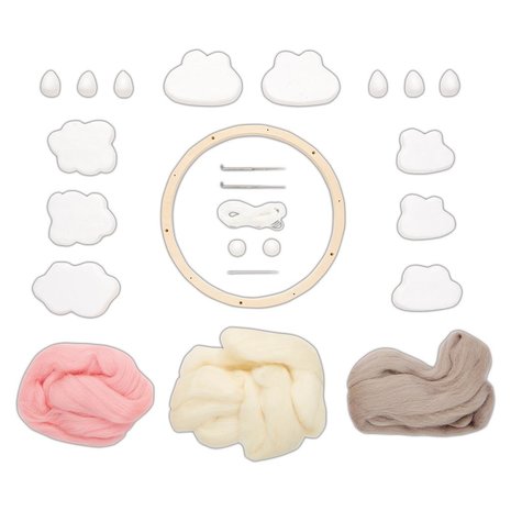 Simply Make Needle Felting Kit Weather Mobile (Pink) (DSM 106040) (OUTLET) Simply Make Needle Felting Kit Weather Mobile (Pink) (DSM 106040) (OUTLET)