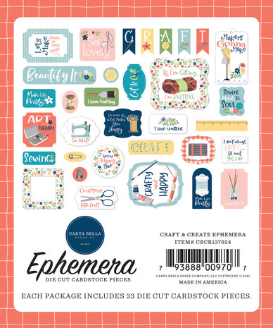 Carta Bella Craft & Create Ephemera (CBCR137024) (DISCONTINUED)