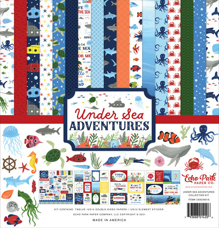 Echo Park Under Sea Adventures 12x12 Inch Collection Kit (USA245016) (DISCONTINUED) Echo Park Under Sea Adventures 12x12 Inch Collection Kit (USA245016) (DISCONTINUED)