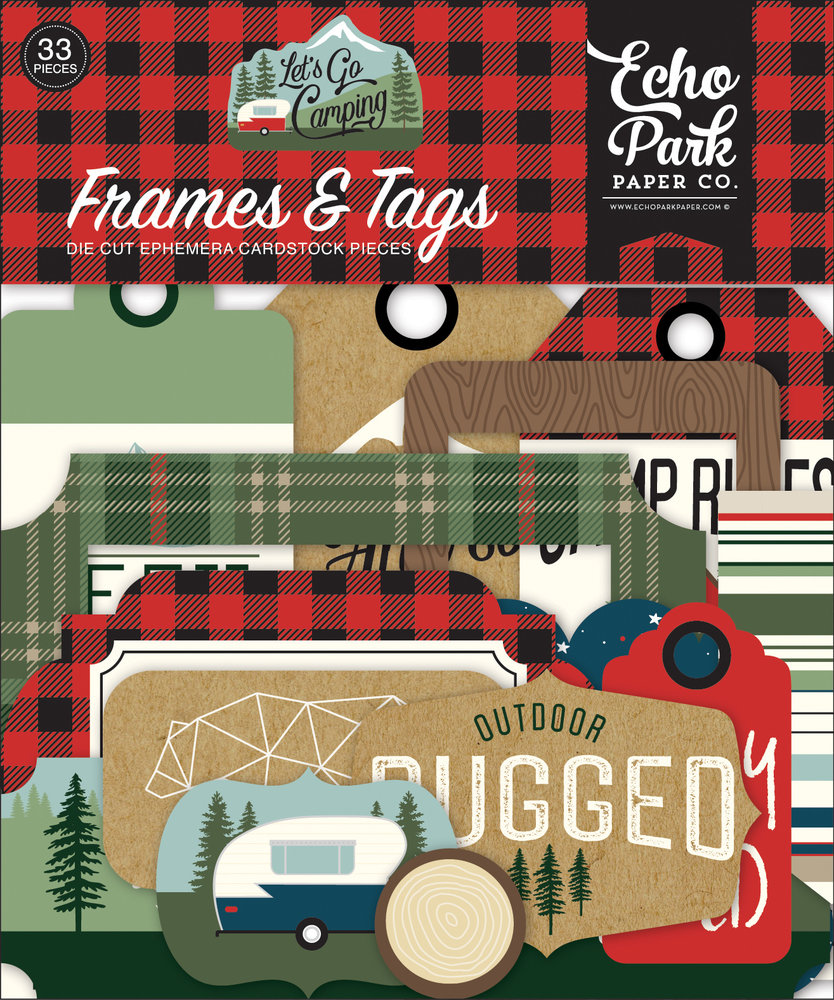 Echo Park Let's Go Camping Frames & Tags (LGC246025) (DISCONTINUED)