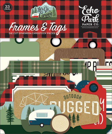 Echo Park Let's Go Camping Frames & Tags (LGC246025) (DISCONTINUED)