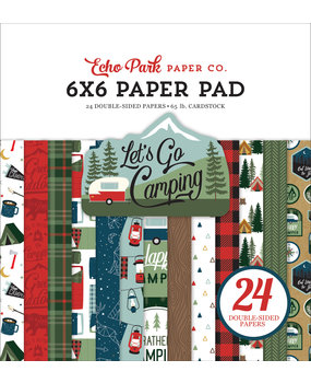 Echo Park Let's Go Camping 6x6 Inch Paper Pad (LGC246023) (DISCONTINUED) Echo Park Let's Go Camping 6x6 Inch Paper Pad (LGC246023) (DISCONTINUED)