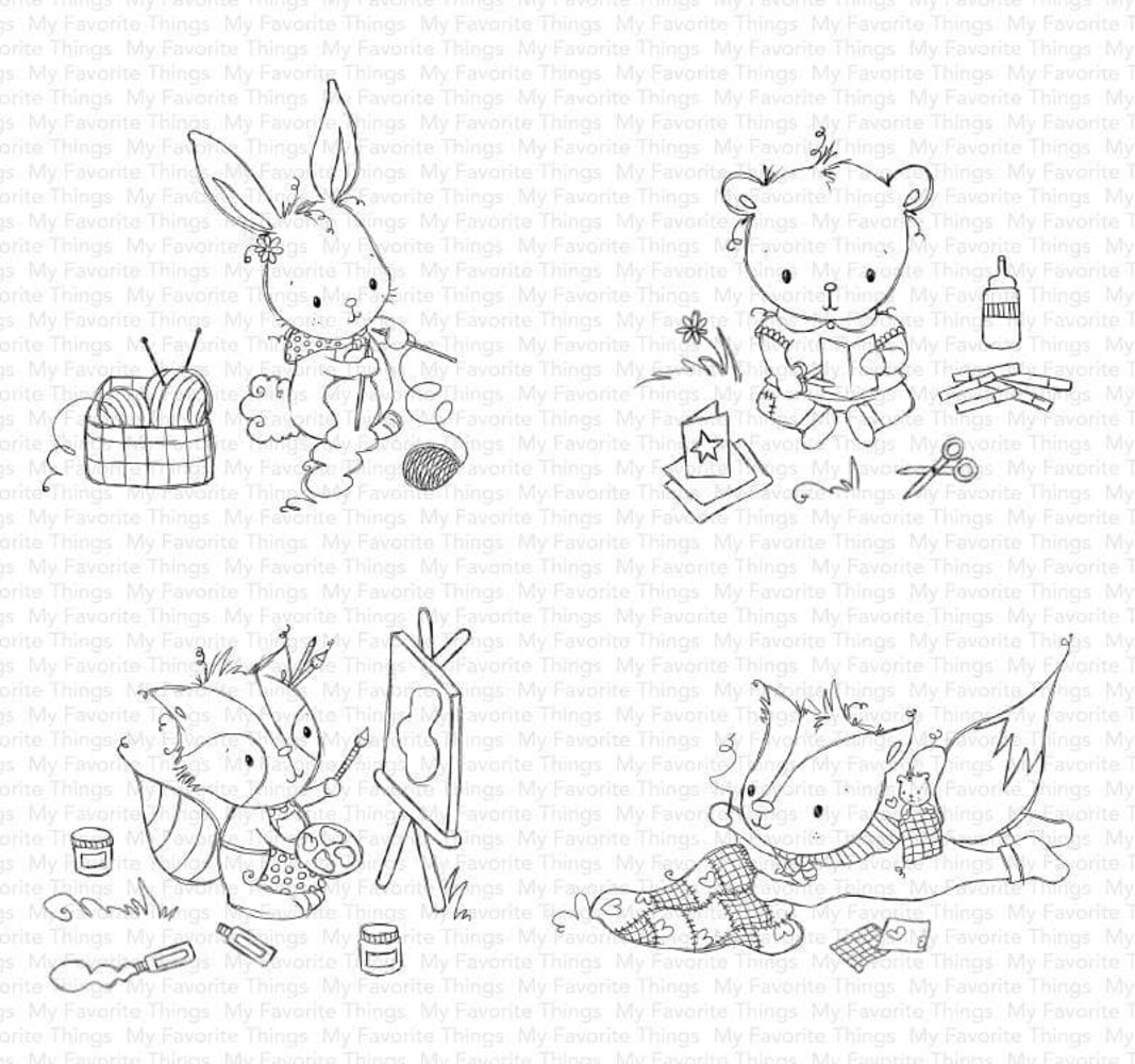 My Favorite Things Crafty Companions Clear Stamps (RAM-017) (OUTLET) My Favorite Things Crafty Companions Clear Stamps (RAM-017) (OUTLET)