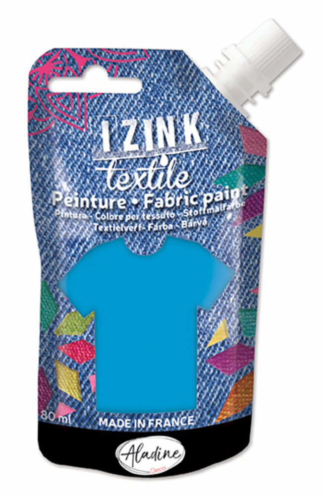 Aladine Izink Textile Bleu Nacre Boutis Fabric Paint (80ml) (80736) (OUTLET) Aladine Izink Textile Bleu Nacre Boutis Fabric Paint (80ml) (80736) (OUTLET)
