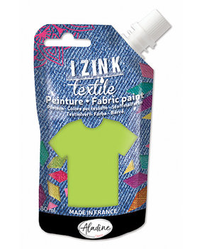 Aladine Izink Textile Vert Clair Satin Fabric Paint (80ml) (80727) (OUTLET)