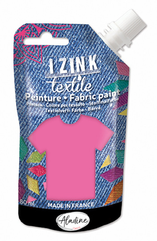 Aladine Izink Textile Rose Fluo Vinyl Fabric Paint (80ml) (80730) (OUTLET) Aladine Izink Textile Rose Fluo Vinyl Fabric Paint (80ml) (80730) (OUTLET)
