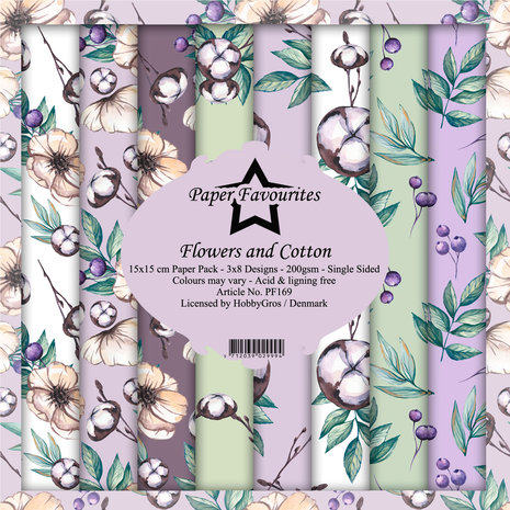 Paper Favourites Flowers and Cotton 6x6 Inch Paper Pack (PF169) (DISCONTINUED)