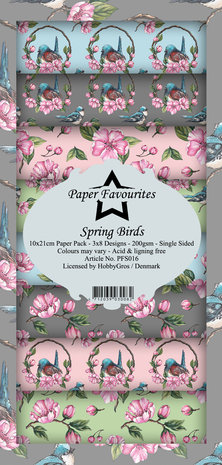 Paper Favourites Spring Birds Slim Paper Pack (PFS016) (DISCONTINUED)