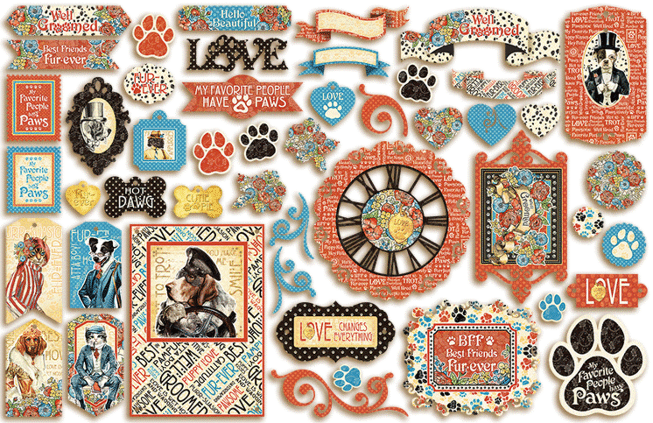 Graphic 45 Well Groomed Die-cut Assortment (4502271) (OUTLET) Graphic 45 Well Groomed Die-cut Assortment (4502271) (OUTLET)