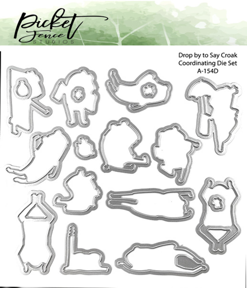 Picket Fence Studios Drop by to Say Croak 6x6 Inch Dies (A-154D) (OUTLET)