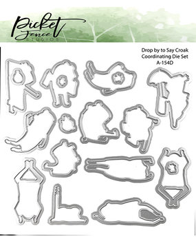 Picket Fence Studios Drop by to Say Croak 6x6 Inch Dies (A-154D) (OUTLET)