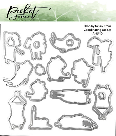 Picket Fence Studios Drop by to Say Croak 6x6 Inch Dies (A-154D) (OUTLET)