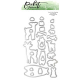 Picket Fence Studios Forest Critters Stopping by to Say Hey 4x8 Inch Dies (A-152D) (OUTLET)