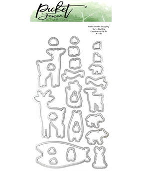 Picket Fence Studios Forest Critters Stopping by to Say Hey 4x8 Inch Dies (A-152D) (OUTLET)