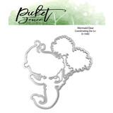 Picket Fence Studios Mermaid Dear 4x4 Inch Dies (D-104D) (OUTLET)